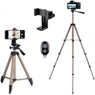 [아마존베스트]BaoLuo Camera tripod, iPhone tripod, with mobile phone holder and Bluetooth remote control, mobile phone tripod for iPhone, Samsung and camera mini smartphone tripod.