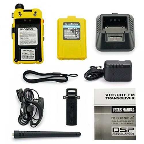  BaoFeng Baofeng UV-5R Walkie Talkie Dual Band Two Way Radio Transceiver - Yellow