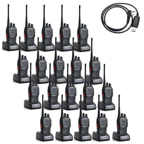  BaoFeng BF-888S 5W 400-470MHz 16-CH Handheld Walkie Talkies Black(Pack of 20)