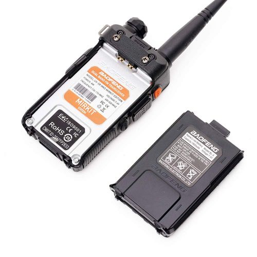  BaoFeng Baofeng Radio UV-5R MK5 8W 2018 Mirkit Edition Improved Model Walkie Talkies Dual Band VHFUHF Two Way Ham Radio 1800mAh Li-ion Battery Pack - USA Warranty