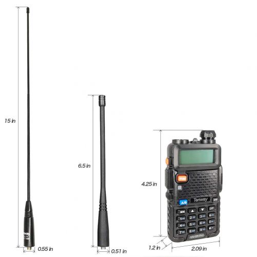  BaoFeng Walkie Talkie UV-5R Pro 8-Watt Dual Band Two Way Radio with Ham Radio Handheld Speaker Mic and NA-771 Antenna 2Pack and One USB Programming Cable