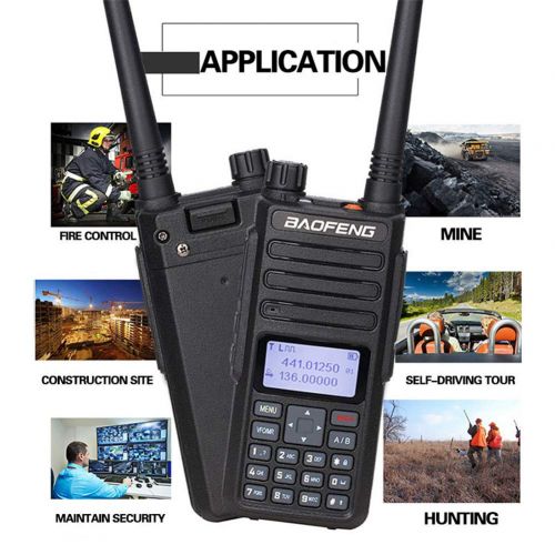  BaoFeng DM-1801 DMR and Analog VHF/UHF Dual Band Dual Time Slot DMR Ham Amateur Two Way Radio 1024 Channels Tier I & II Compatible with MOTOTRBO, Free Programming Cable