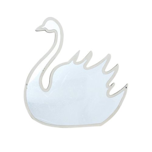  Baoblaze Nordic Style Butterfly Swan Cloud Shatterproof Wood Acrylic Bathroom Decoration Mirror Kids Room Wall Hanging Decoration - As described, 2