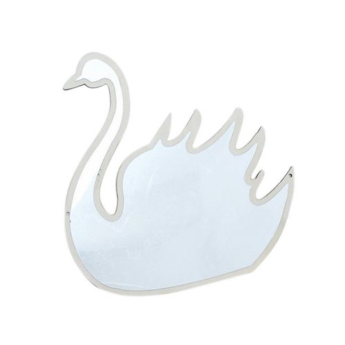  Baoblaze Nordic Style Butterfly Swan Cloud Shatterproof Wood Acrylic Bathroom Decoration Mirror Kids Room Wall Hanging Decoration - As described, 2