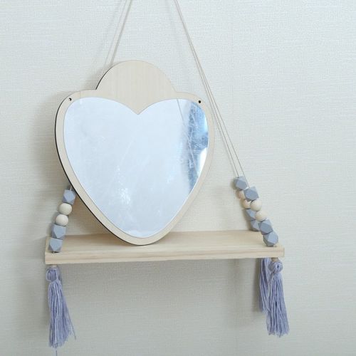  Baoblaze Nordic Style Butterfly Swan Cloud Shatterproof Wood Acrylic Bathroom Decoration Mirror Kids Room Wall Hanging Decoration - As described, 2