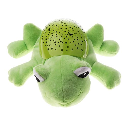  Baoblaze Baby Sleep Lamp LED Night Light Plush Stuffed Toy with Music/Star Projector Gift - Frog, as described