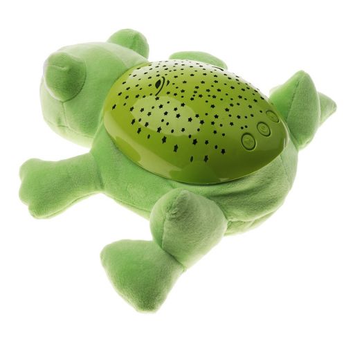  Baoblaze Baby Sleep Lamp LED Night Light Plush Stuffed Toy with Music/Star Projector Gift - Frog, as described