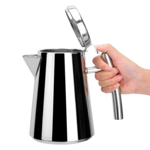  Baoblaze Edelstahl Teekessel Teekanne Kaffeekessel Getraenke Krug - 1.7L kurzer Mund