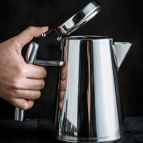  Baoblaze Edelstahl Teekessel Teekanne Kaffeekessel Getraenke Krug - 1.7L kurzer Mund