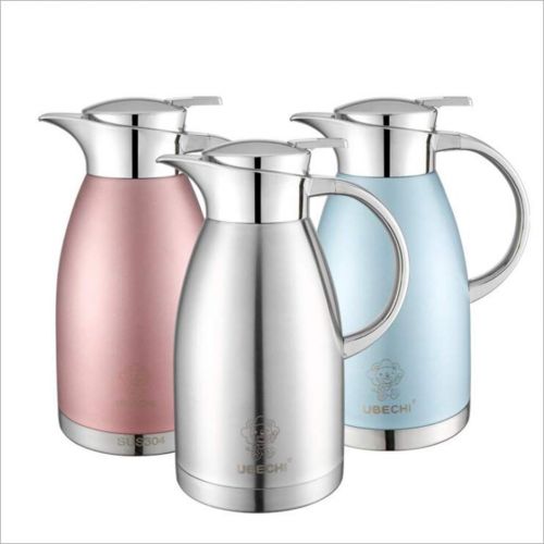  Baoblaze Thermoskanne 1.8L / 2.3L doppelwandig Isolierkanne Kaffeekanne aus Edelstahl - Silber2.3L