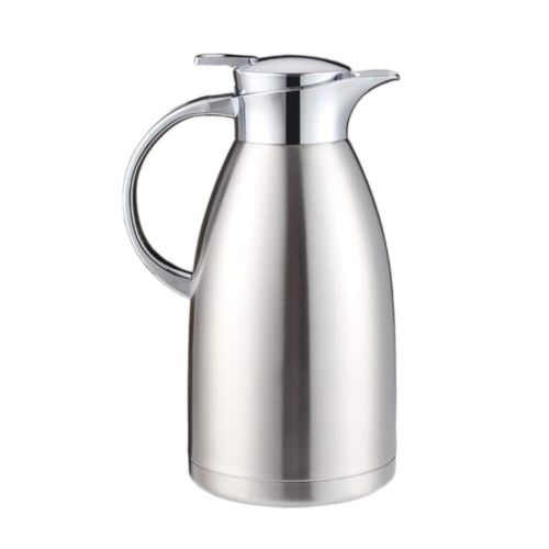  Baoblaze Thermoskanne 1.8L / 2.3L doppelwandig Isolierkanne Kaffeekanne aus Edelstahl - Silber2.3L