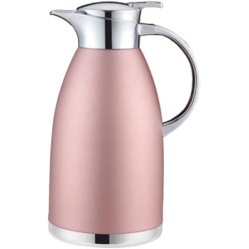  Baoblaze Thermoskanne 1.8L / 2.3L doppelwandig Isolierkanne Kaffeekanne aus Edelstahl - Pink2.3L
