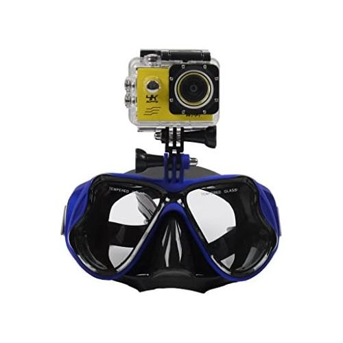  Baoblaze Schnorchelmaske Taucherbrille Tauchermaske Schwimmbrille mit Kamera Halterung fuer Erwachsene und Kinder