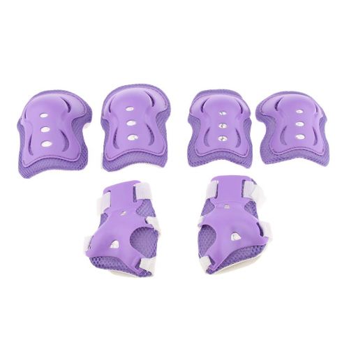  Baoblaze 7 pcs Kinder Helm Schutzpolster Knieschuetzer Ellbogenschuetzer Handgelenkschuetzer fuer Rollschuhe Skateboard Rollerskates