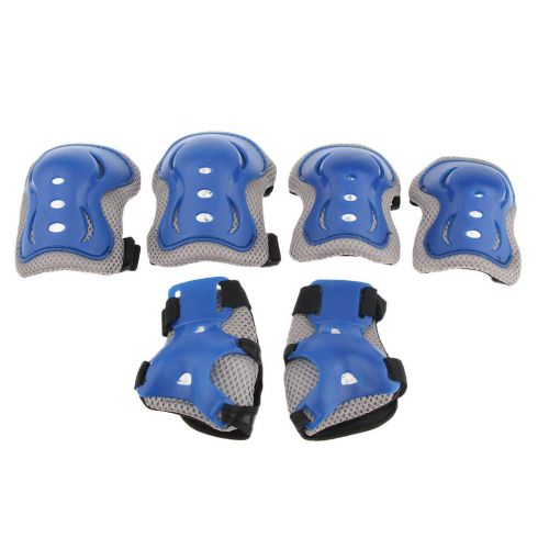  Baoblaze 7 pcs Kinder Helm Schutzpolster Knieschuetzer Ellbogenschuetzer Handgelenkschuetzer fuer Rollschuhe Skateboard Rollerskates