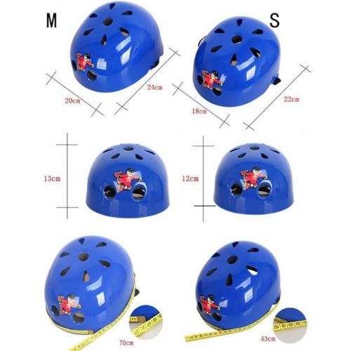  Baoblaze 7pcs Childrens Helmet Protective Pad Knee Pads Elbow Pads Wrist Guards for Roller Skates Skateboard Roller Skates