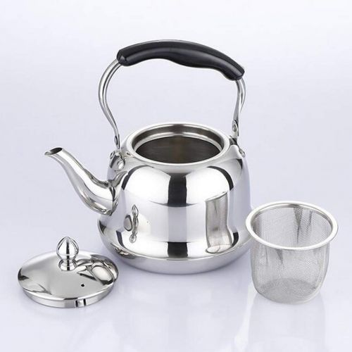  Baoblaze Edelstahl Wasserkessel Teekessel Wasserkocher Pfeifkessel mit Tee Sieb zum Kochen, Kaffee, Milch und Tee - 1,5 L