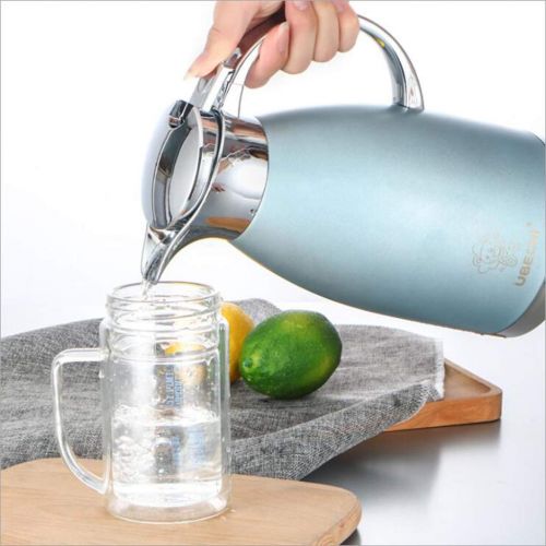  Baoblaze Thermoskanne 1.8L / 2.3L doppelwandig Isolierkanne Kaffeekanne aus Edelstahl - Blau1.8L