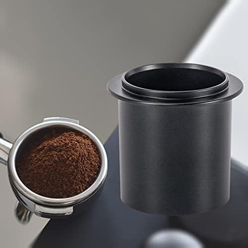  Baoblaze Aluminum Alloy Coffee Dosing Cup Sniffing Mug Powder Feeder Coffee Distributor for Espresso Machine for Portafilter Coffee Tamper DIY Tools - 51mm Black