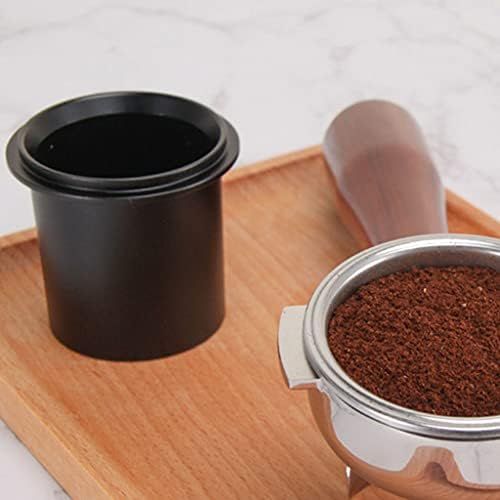  Baoblaze Aluminum Alloy Coffee Dosing Cup Sniffing Mug Powder Feeder Coffee Distributor for Espresso Machine for Portafilter Coffee Tamper DIY Tools - 51mm Black