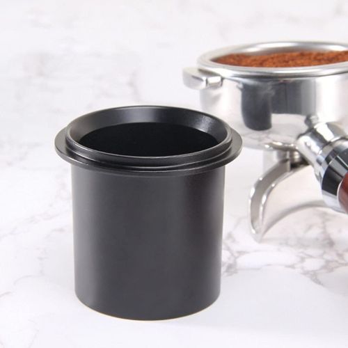  Baoblaze Aluminum Alloy Coffee Dosing Cup Sniffing Mug Powder Feeder Coffee Distributor for Espresso Machine for Portafilter Coffee Tamper DIY Tools - 51mm Black