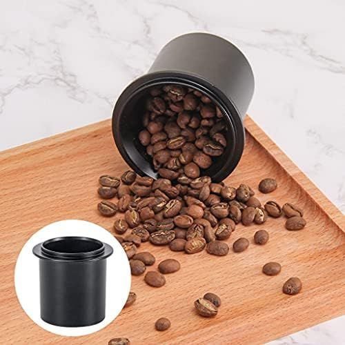  Baoblaze Aluminum Alloy Coffee Dosing Cup Sniffing Mug Powder Feeder Coffee Distributor for Espresso Machine for Portafilter Coffee Tamper DIY Tools - 51mm Black