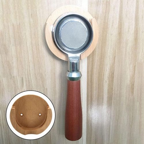  Baoblaze Espresso Coffee Tamper Holder Barista Tools Wood Wall Mount Rack for Coffe Portafilter Coffee Espresso Machine Accessories Portafilter Shelf Storage