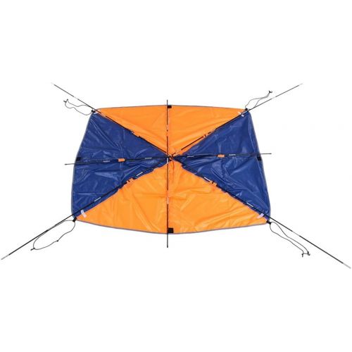  Baoblaze Lightweight Folding Sun Shelter Sailboat Awning Top Cover Fishing Tent Sun Shade Rain Canopy for Inflatable Kayak Canoe Boat Top Kit with Hardware - 2-Person
