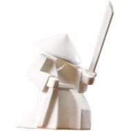인센스스틱 Baoblaze Ceramic Incense Holder - Incense Stick Burner Decorative Samurai Knight Display Stand Home Decor Aromatherapy Desktop Sculptures - White