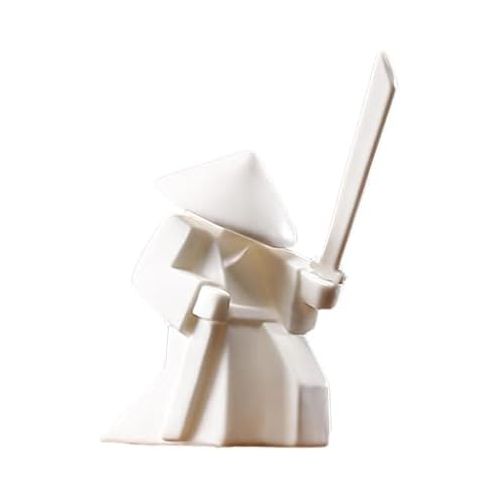  인센스스틱 Baoblaze Ceramic Incense Holder - Incense Stick Burner Decorative Samurai Knight Display Stand Home Decor Aromatherapy Desktop Sculptures - White