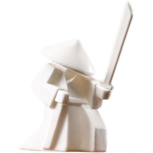  인센스스틱 Baoblaze Ceramic Incense Holder - Incense Stick Burner Decorative Samurai Knight Display Stand Home Decor Aromatherapy Desktop Sculptures - White