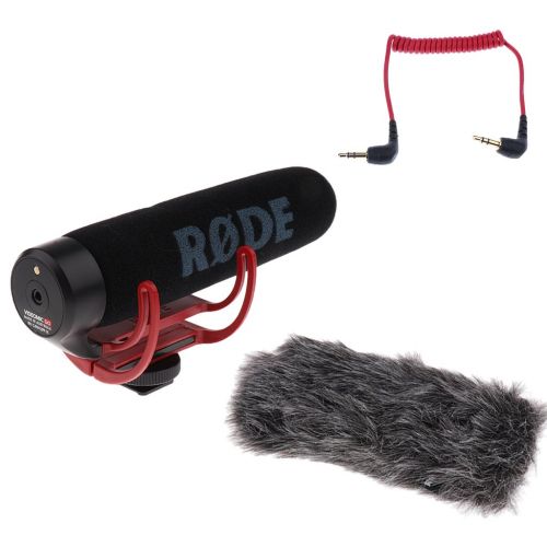  Baoblaze Rode Video Mic Go Lightweight On-Camera Microphone with Stereo Extension Cable for Canon Nikon DSLR Cameras
