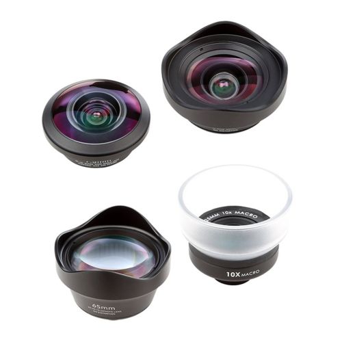  Baoblaze Universal 4 in 1 Camera Lens Kit for Smart phones, iPhone, Samsung Galaxy, HTC, Motorola, Tablets, iPad, Fish Eye Lens & Macro & Telephoto Lens & Wide Angle Lens