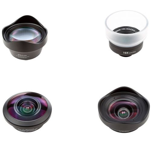  Baoblaze Universal 4 in 1 Camera Lens Kit for Smart phones, iPhone, Samsung Galaxy, HTC, Motorola, Tablets, iPad, Fish Eye Lens & Macro & Telephoto Lens & Wide Angle Lens
