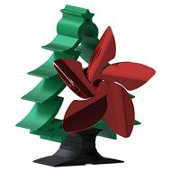 Baoblaze Heat Powered Fireplace Fan Xmas Tree Design Stove Fan Silent Heat Distribution for Wood Fireplace