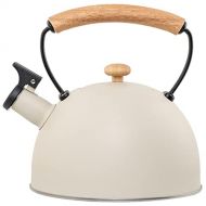 Baoblaze Tea Kettle Stovetop,2.96 Quart Whistling Teapots,Loud Whistle Stainless Steel Tea Pot with Anti Hot Wood Handle for Stove Top,Induction Cooktop