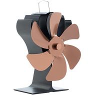 Baoblaze Large Stove Fan 6 Blade for Large Space on Log/Wood Burner/Stove/Fireplace,Environment Friendly Silent Fireplace Fan Bronze