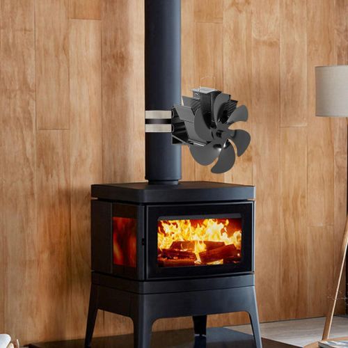  Baoblaze 6 Blades Wood Stove Fan Heat Powered Stove Fan,Wood Burning Stove Fan,Fireplace Fan for Gas/Pellet/Wood Log Burner