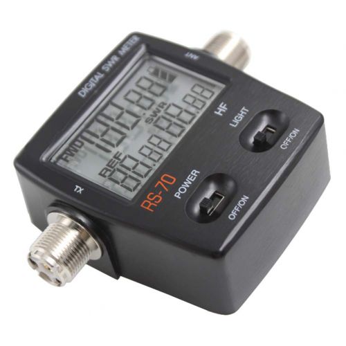  Baofeng Tenq RS-70 Digital SWR/Watt Meter HF 1.6-60MHz 200W for Two-Way Radio Testing SWR Power