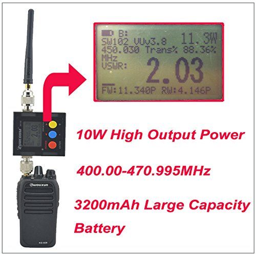  Baofeng Ham Two Way Radio Wouxun KG-828 10 Watt UHF 400-480MHz 16 channels Vox 2-5 miles IP66 Waterproof Long Range Large Battery 3200mAh Cb Walkie Talkie