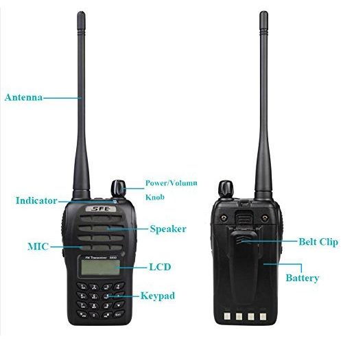  Baofeng HANWEI SFE UHF Handheld Radio UHF Ham Radio UHF Walkie Talkie UHF Two Way Radio S850 5 Watts UHF: 400-470MHz Color Black