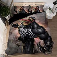 Baosai Venom Bedding Duvet Cover Sets-3D Venom Superhero 3 Pieces Bedding Sets 1 Duvet Cover 2 Pillow Shams, Best Gifts for Teen Boys Twin Size