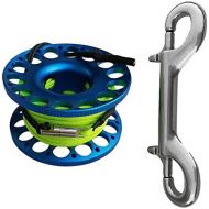 [아마존베스트]Baosity Lightweight Dive Wreck Cave Reel Scuba Diving Finger Spool 30m/100ft Line, Dual Ended Bolt Snap Clip