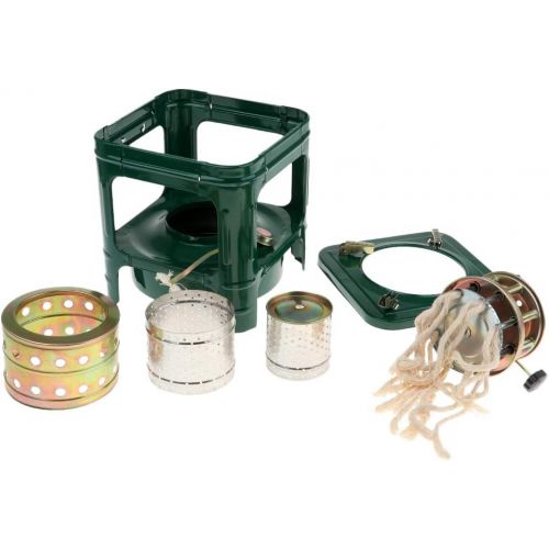  Baosity Mini Handy Camping Stove Windproof Outdoor Hiking Cookware 8 Wicks Kerosene Stove Heaters, 7.09 x 6.89inch, Green