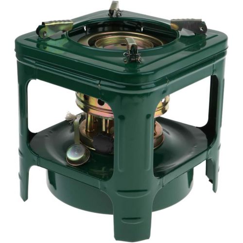  Baosity Mini Handy Camping Stove Windproof Outdoor Hiking Cookware 8 Wicks Kerosene Stove Heaters, 7.09 x 6.89inch, Green