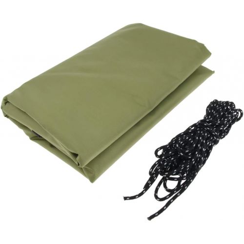  Baosity Outdoor Triangle Tent Rain Fly Tarp Sunshade Sun Shelter Army Green, 3x3x3m