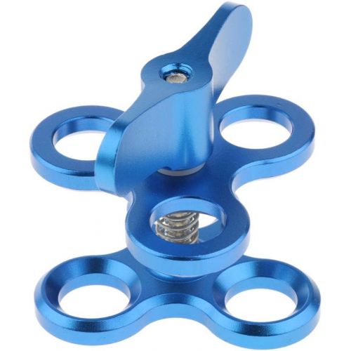  Baosity Triple Ball Clamp 3 Holes Underwater Arm Diving Bracket for Gopro Hero 3+/4/5/6 Blue