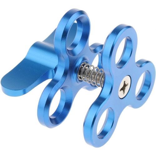  Baosity Triple Ball Clamp 3 Holes Underwater Arm Diving Bracket for Gopro Hero 3+/4/5/6 Blue