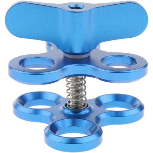  Baosity Triple Ball Clamp 3 Holes Underwater Arm Diving Bracket for Gopro Hero 3+/4/5/6 Blue