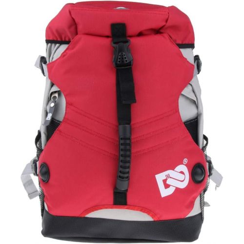  Baosity Roller Inline Skates Backpack Skating Shoes Boots Storage Carry Bag - Red, 45x32x18cm